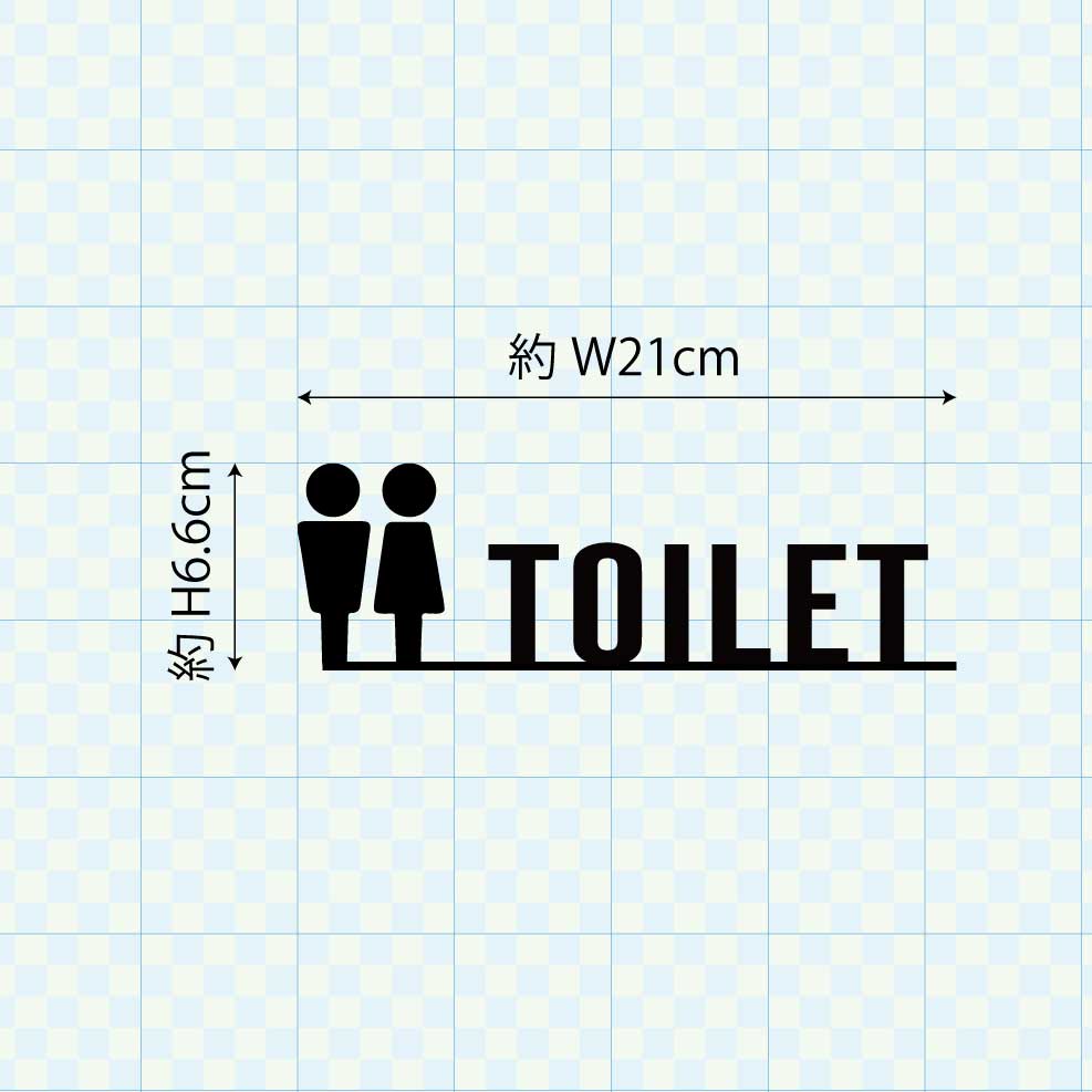 トイレステッカー TOILET 男女 izn-005-001-KG