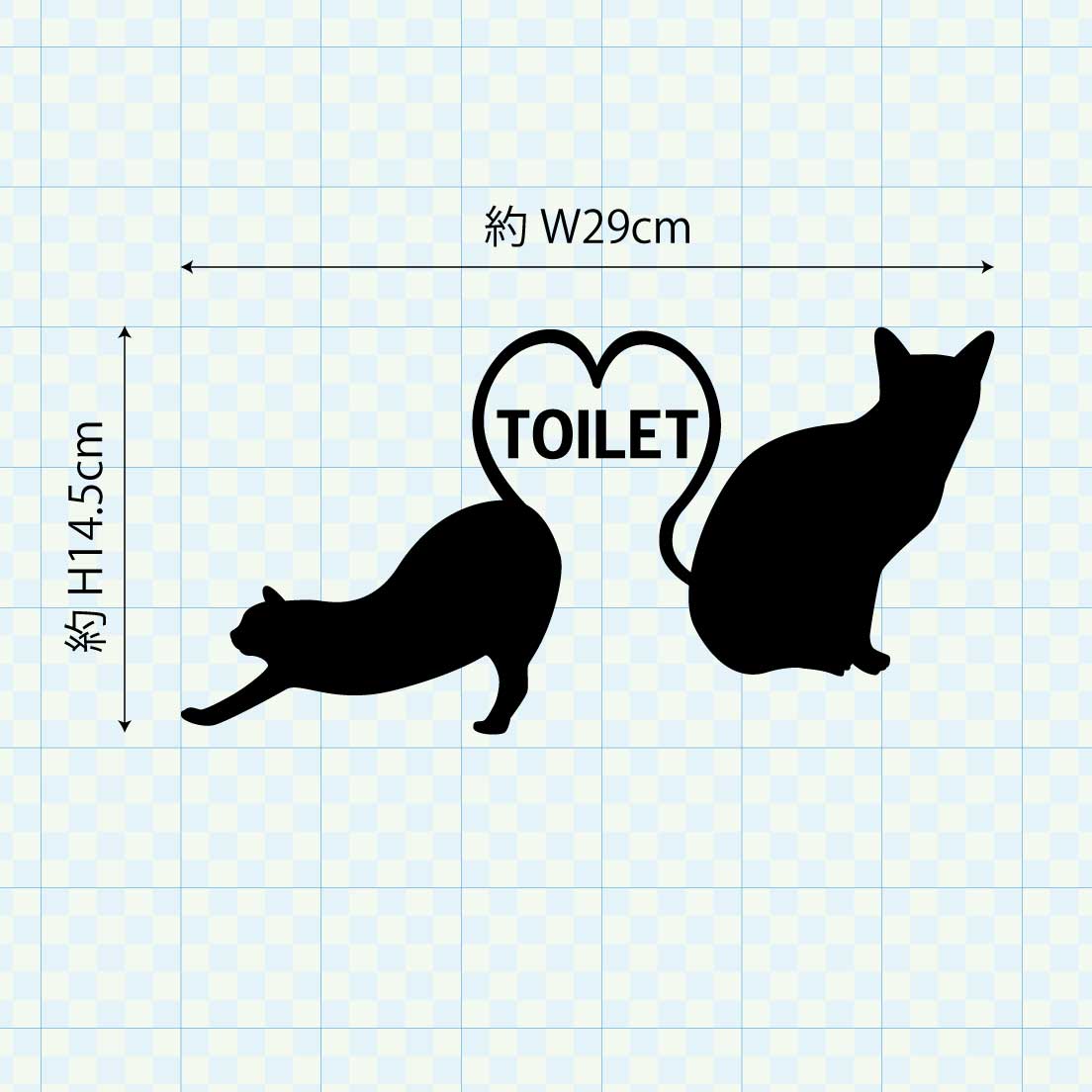 トイレサイン ねこ izn-012-001