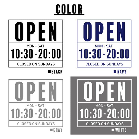 営業時間ステッカー sdr-013-001