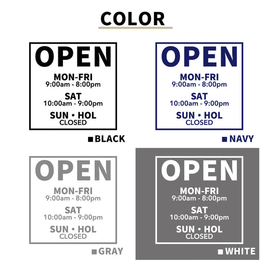 営業時間ステッカー sdr-015-001