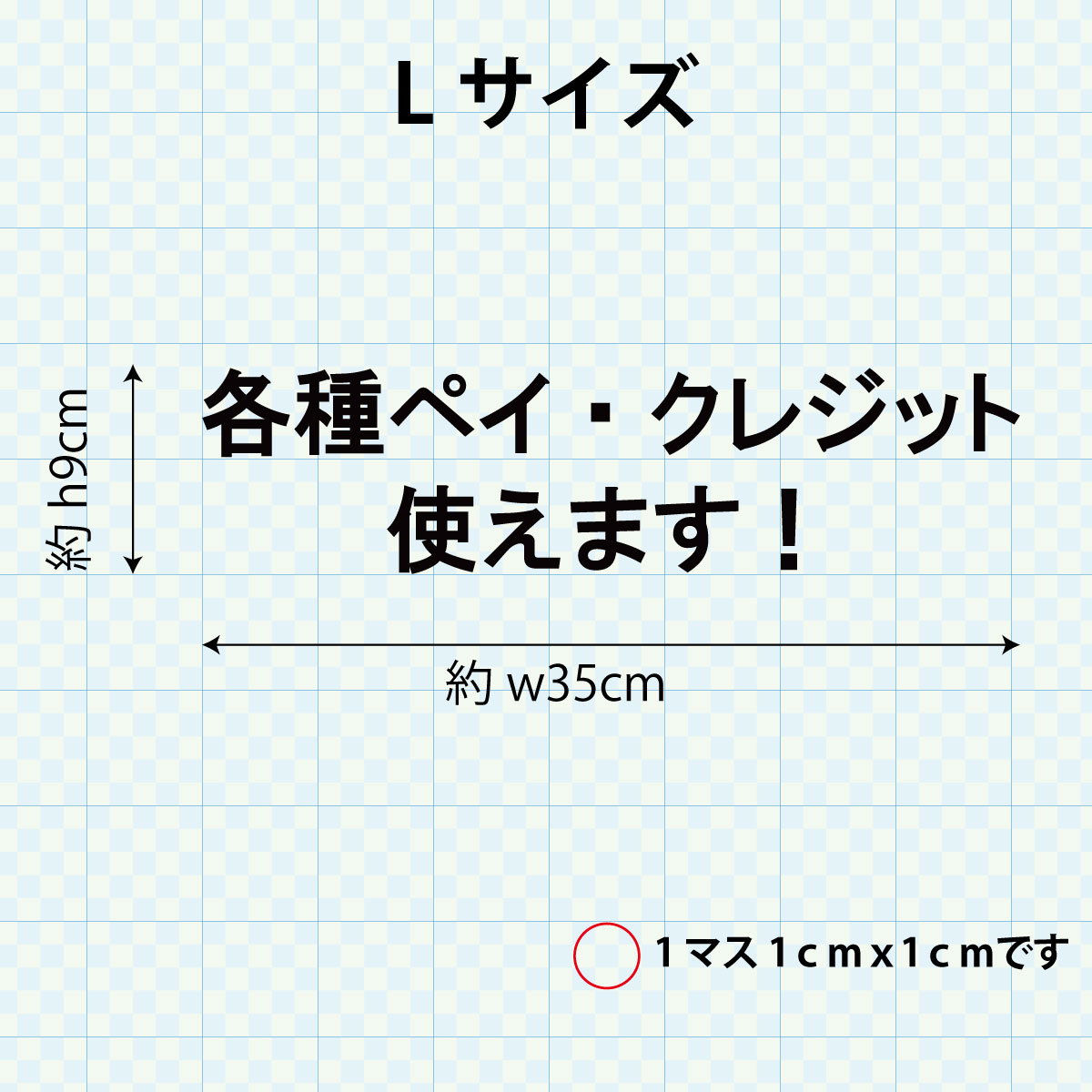 決済方法案内ステッカー　cas-001-001