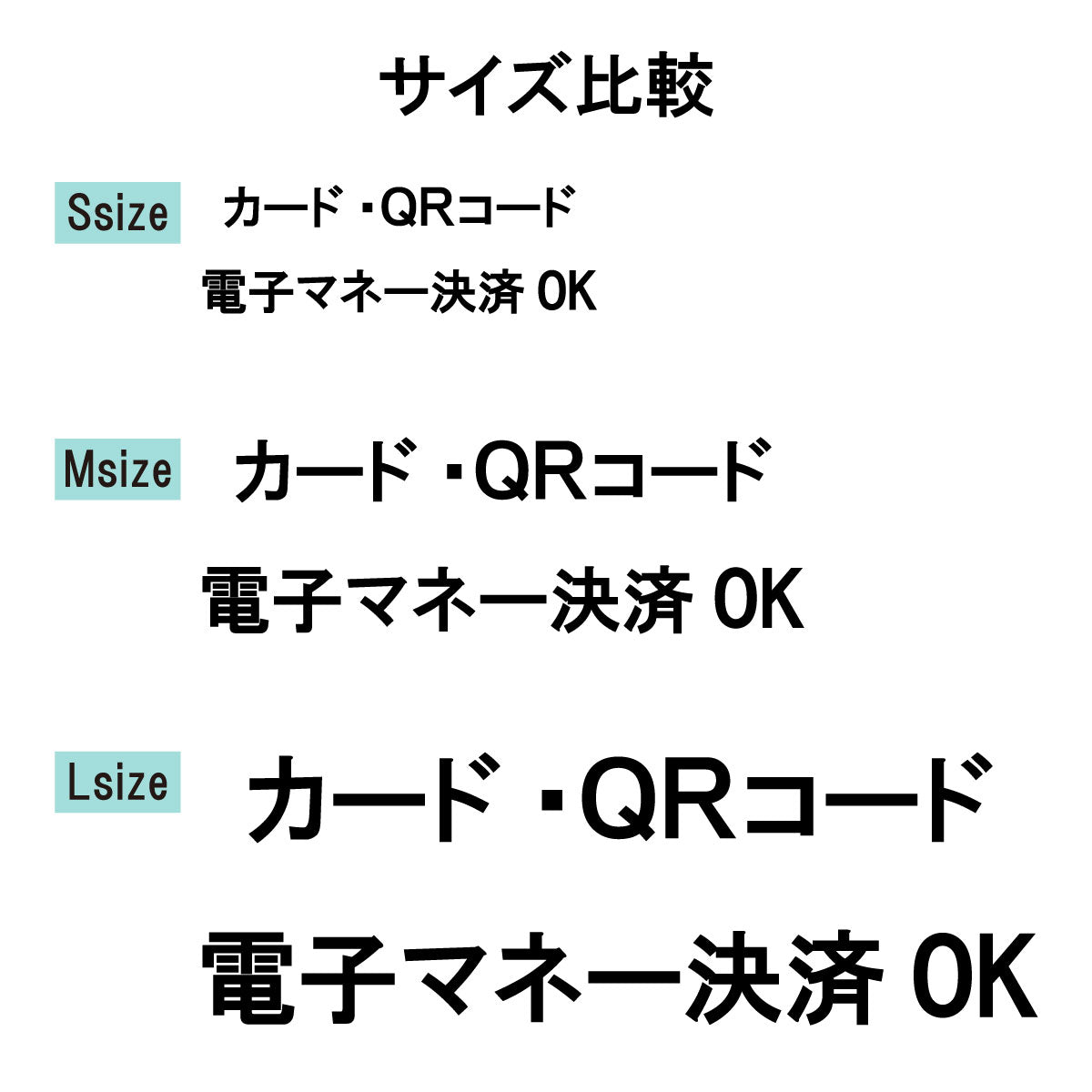 決済方法案内ステッカー　cas-014-001