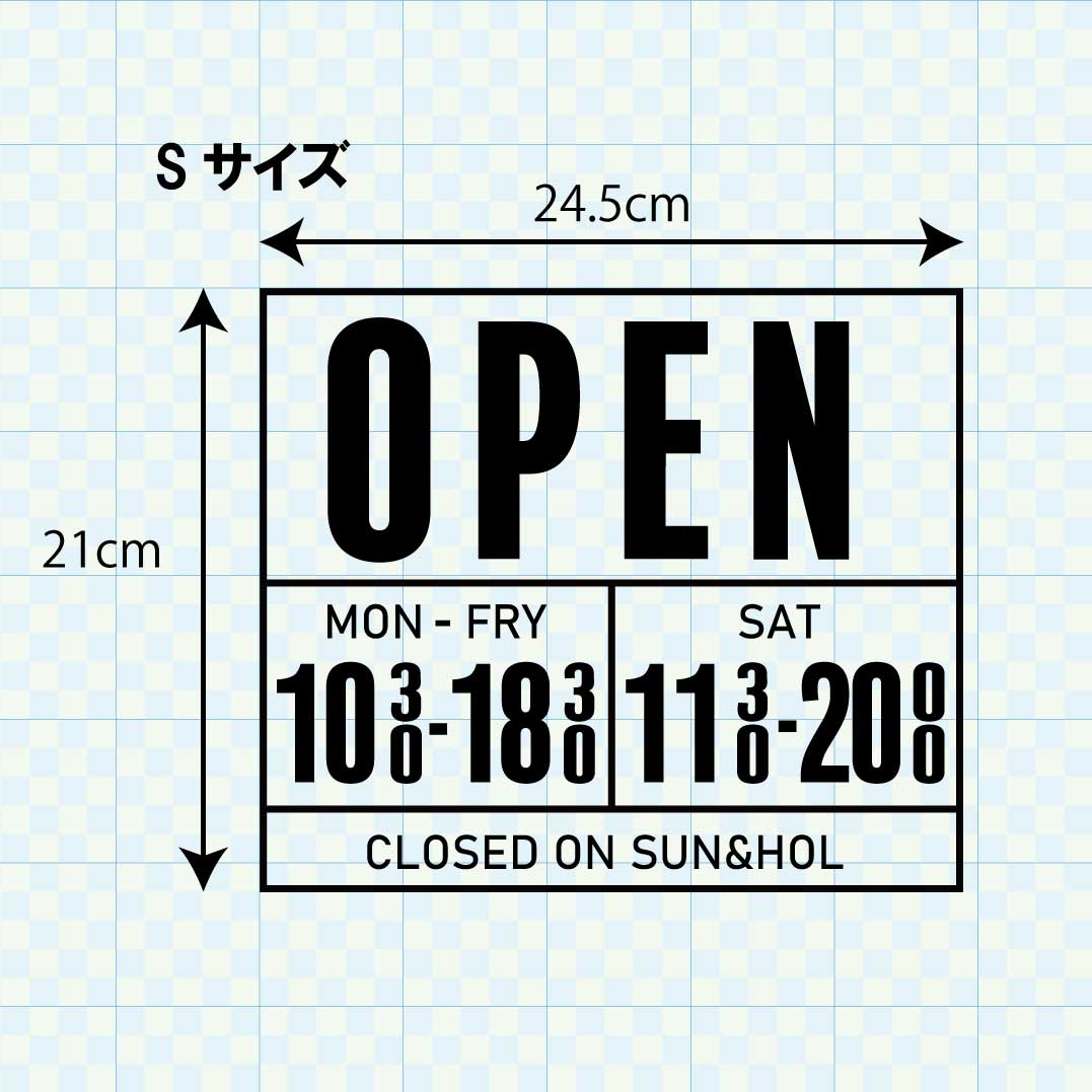 営業時間ステッカー sdr-012-001